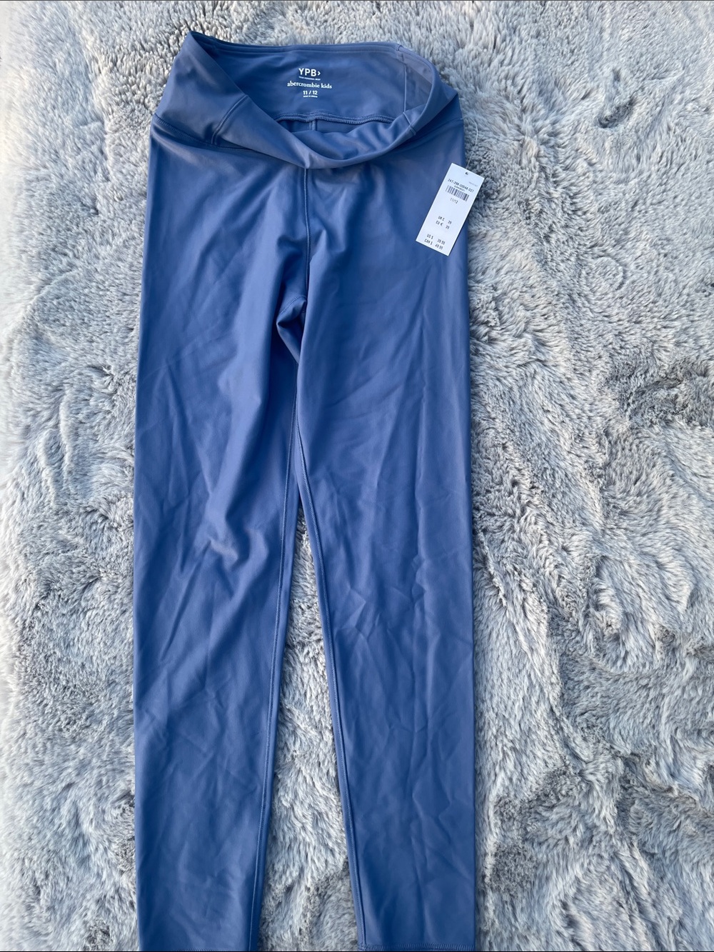 NWT! Abercrombie kids Girls' Blue Active Leggings